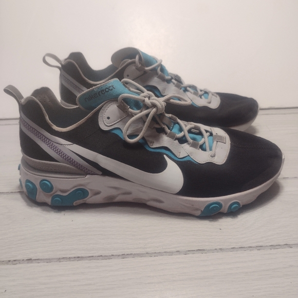 nike react element 55 black aqua